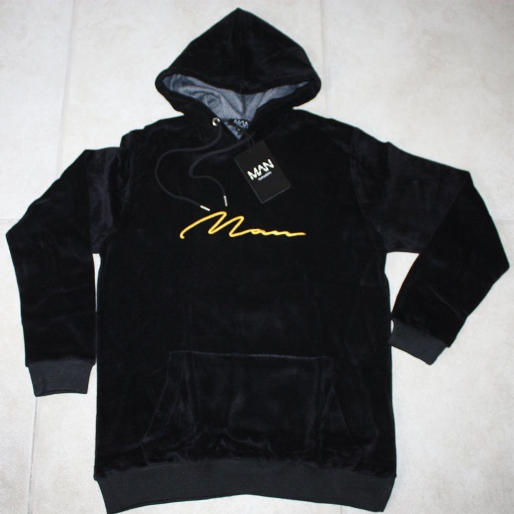 Velour black sports/track suit for woman, size M